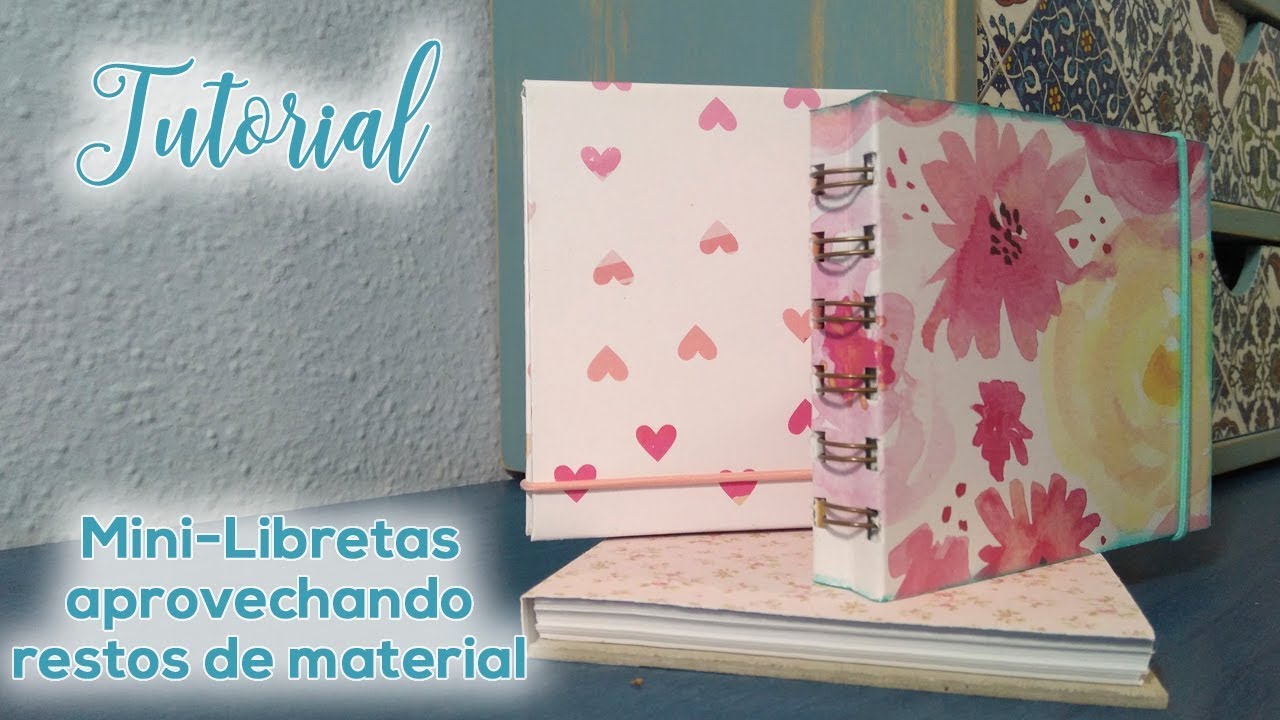 Mini-libretas aprovechando restos de materiales