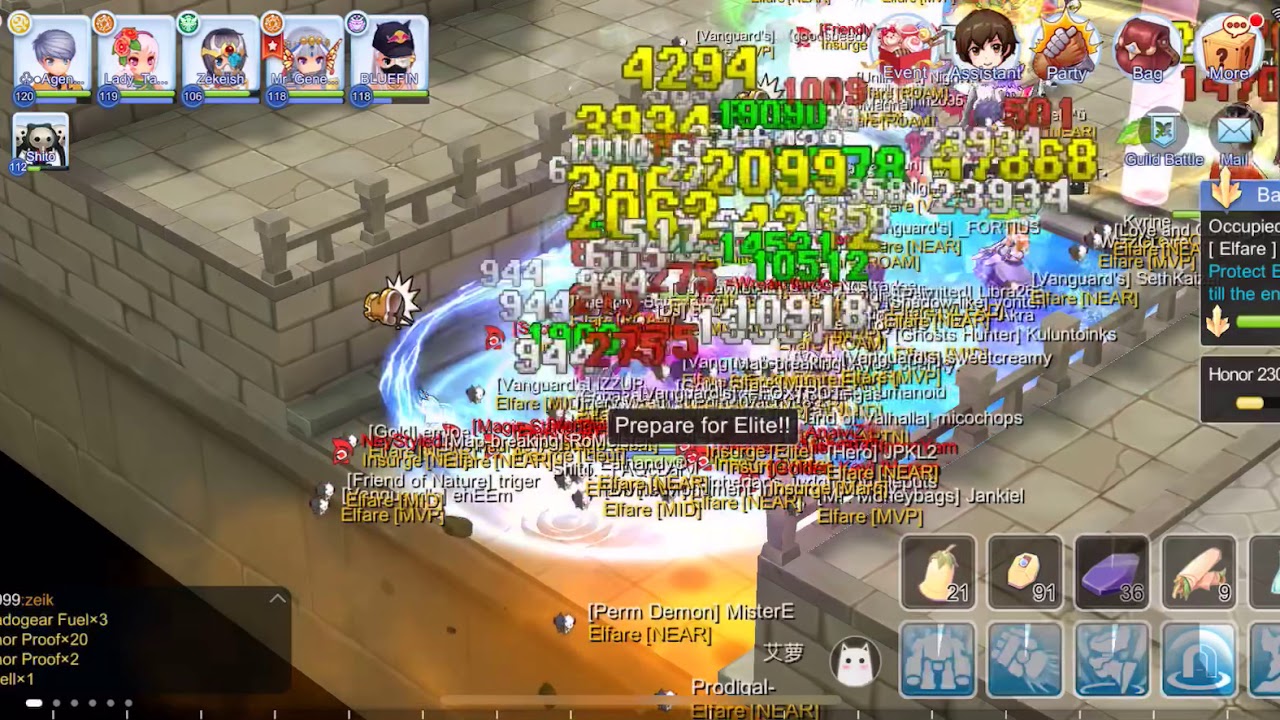 Elfare def  against insurge, wyverns, gottheit, avengers (mechanic pov)