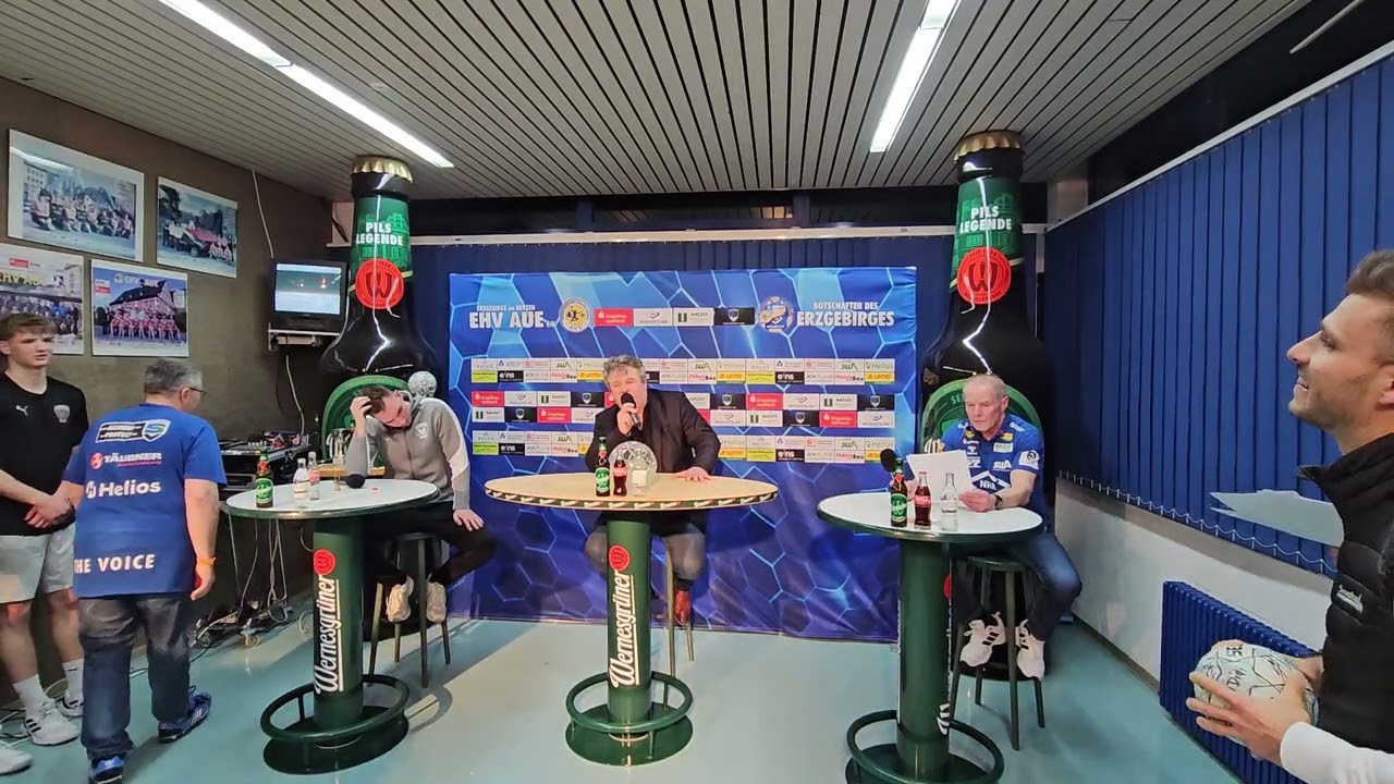 Pressekonferenz EHV Aue gegen F&uuml;chse Berlin || 32:26 (17:13) | 3.Liga