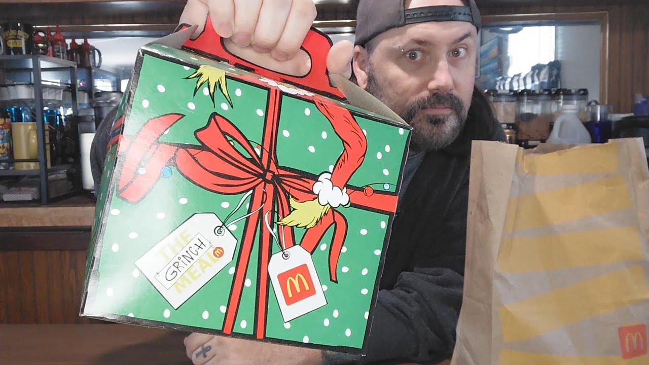 McDonald's NEW Grinch Meal & Retrying The McRib again