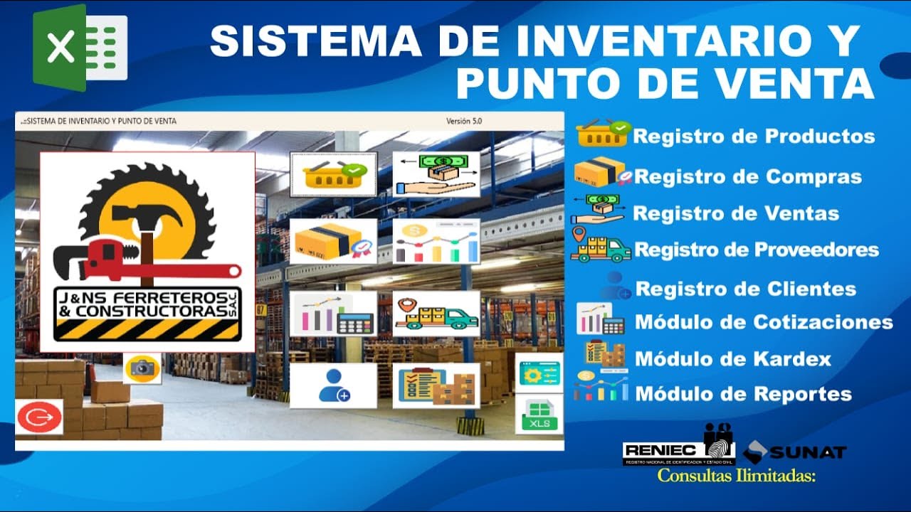 SISTEMA DE VENTAS E INVENTARIO EN EXCEL