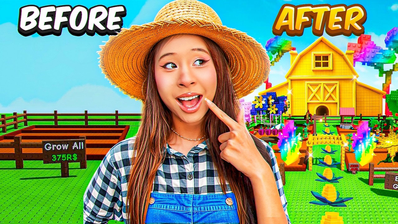 Building THE MOST EXOTIC Farm on Grow A Garden!!!