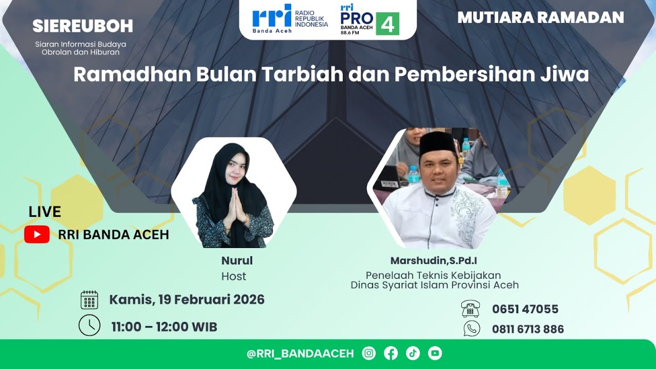 Ramadhan Bulan Tarbiah & Pembersihan Jiwa | Siereuboh, Mutiara Ramadhan