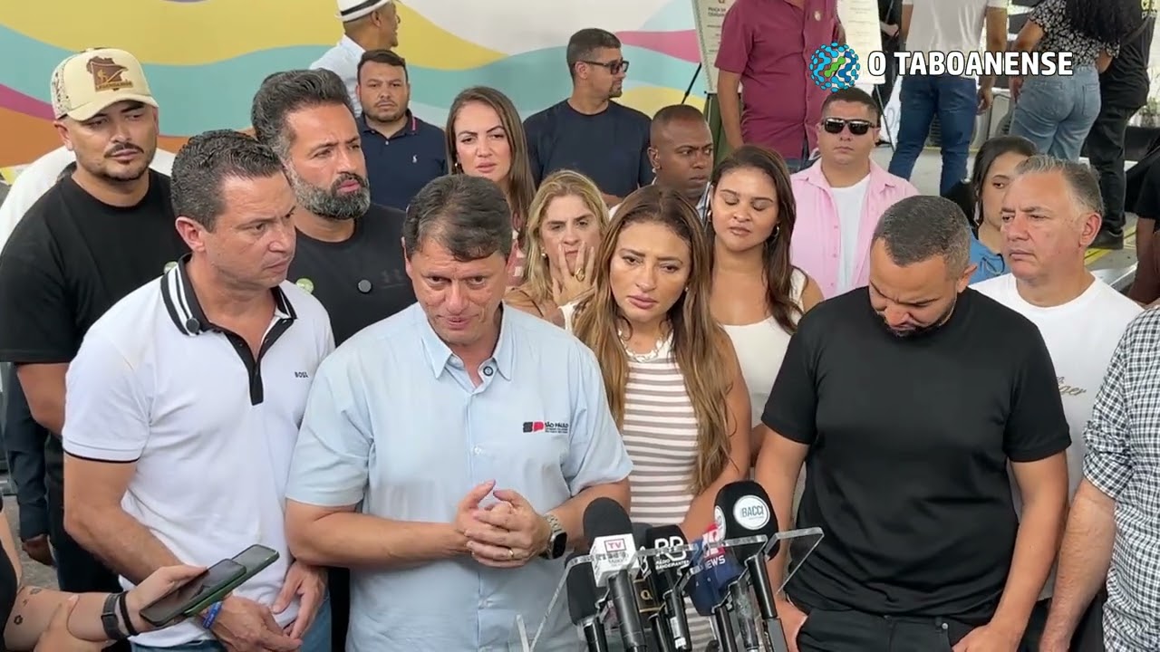 Coletiva de imprensa em Embu das Artes com o  Governador Tarcísio Freitas