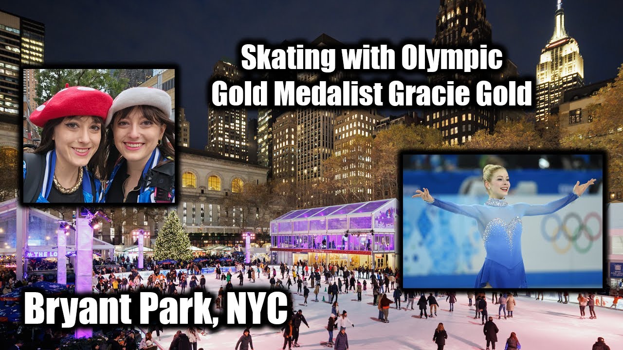 ✨Live✨NYC ⛸️ Bryant Park Ice Skating Olympic Medalist Gracie Gold & Midtown Walk Winter #nyc #live