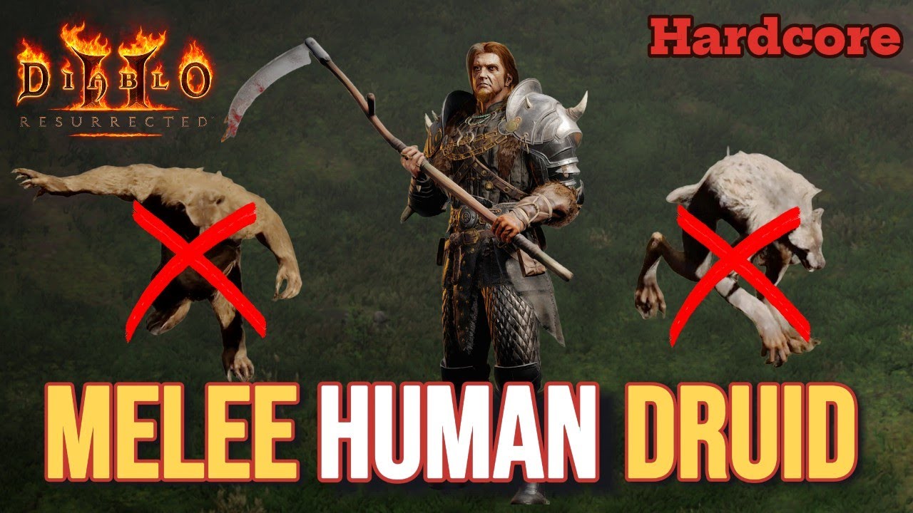 I'm A Melee Druid, But Human | D2R HC 1 to Hell