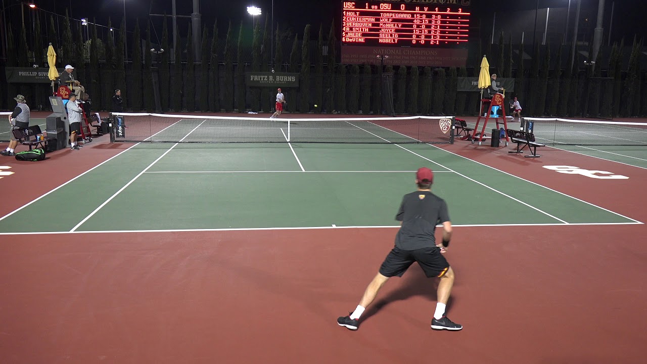 03 13 2018 Holt (USC) Vs Torpegaard (OHST) #1 men's tennis singles