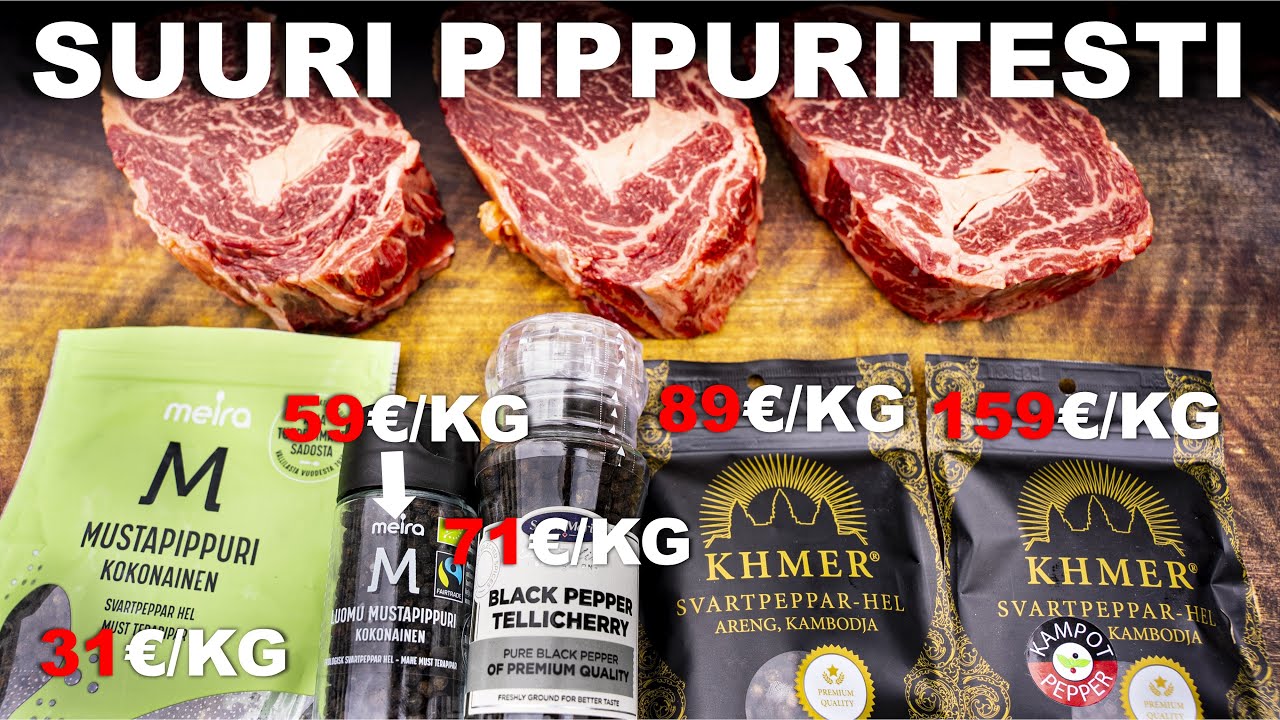 Testissä 5 Eri PIPPURIA! Mikä Näistä Toimii Pihvin Kanssa Parhaiten?
