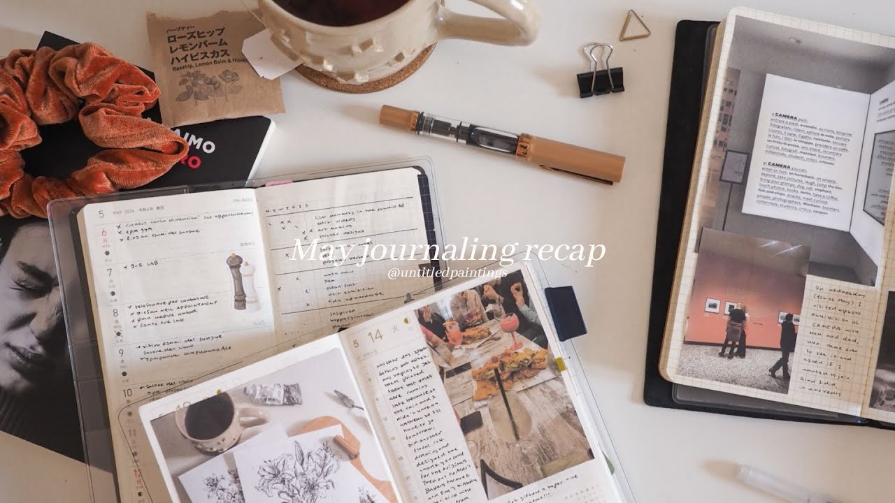 may 2024 journaling recap/flip-through | hobonichi, traveler's notebook, moleskine🍊