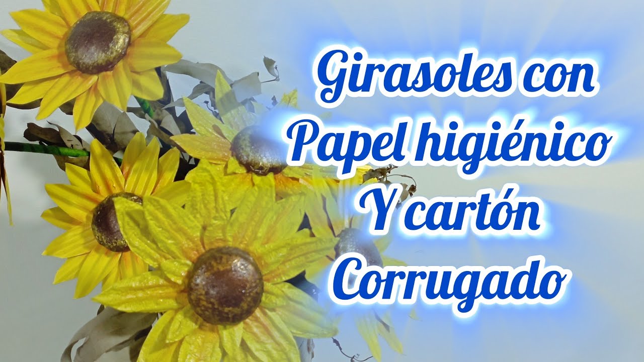 Cómo hacer GIRASOLES con Papel Higiénico y Cartón ♻️ ¡Fácil y Económico!