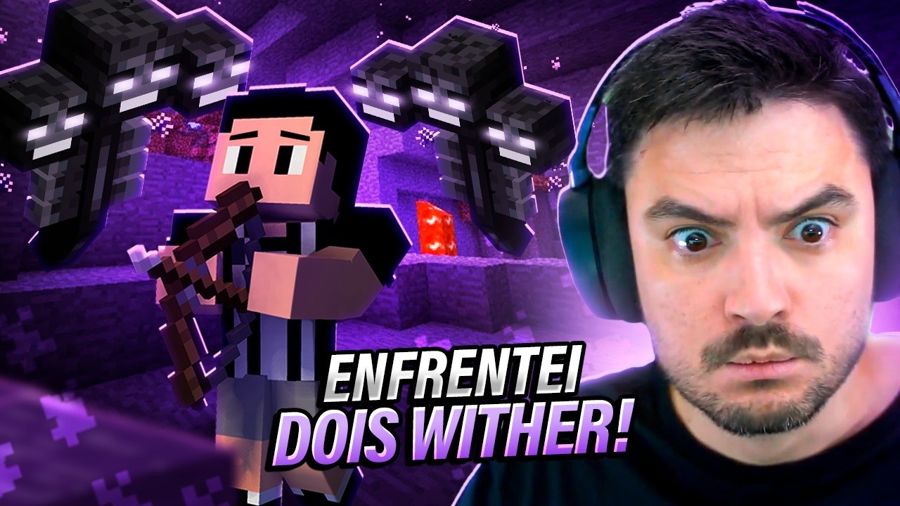 ENFRENTEI 2 WITHER RAIZ NO MINECRAFT #3.38