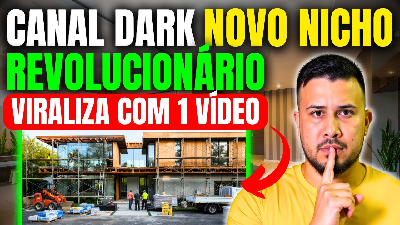 COMO CRIAR UM CANAL DARK DE CONSTRU&Ccedil;&Atilde;O DE CASAS COM IA (MONETIZA R&Aacute;PIDO E RENDE DINHEIRO NO YOUTUBE)
