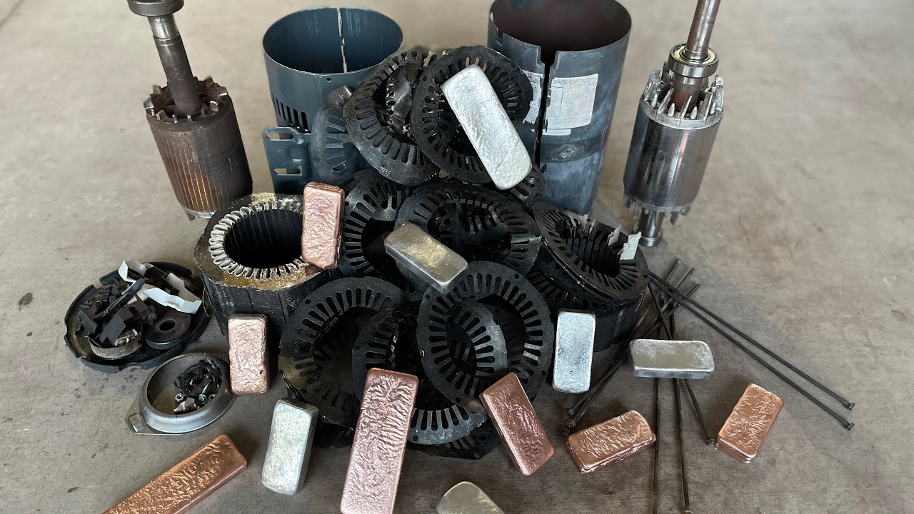 Melting Motors - Casting Copper & Aluminum Ingots - The Growing Stack