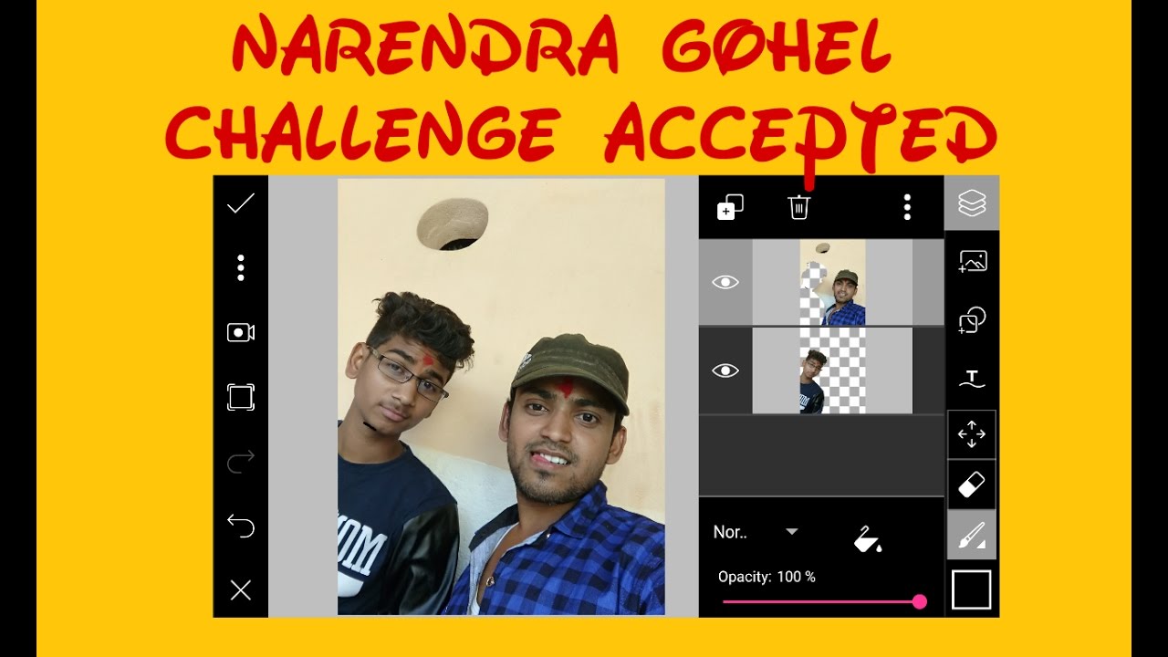 Narendra Gohel's Challenge Accepted and Completed By Shubham Creation