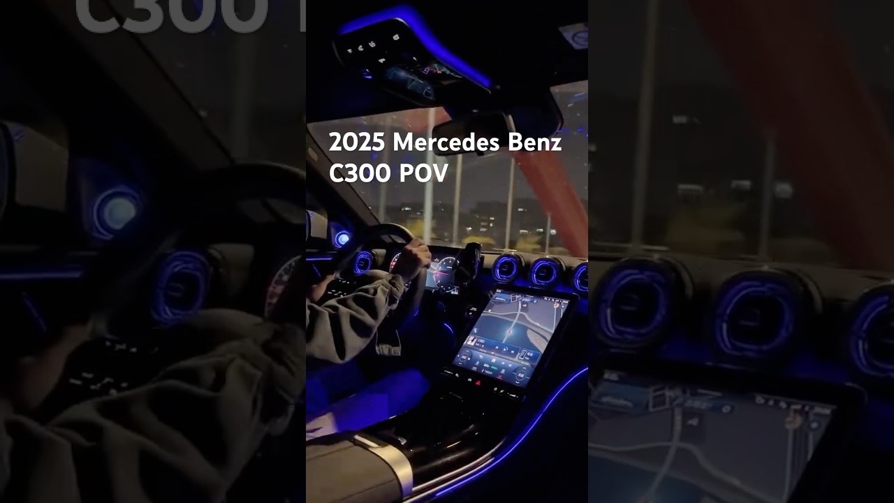 Stunning Interiors! 2025 Mercedes Benz C300 POV Night Drive #car #mercedes #c300 #mercedesbenz