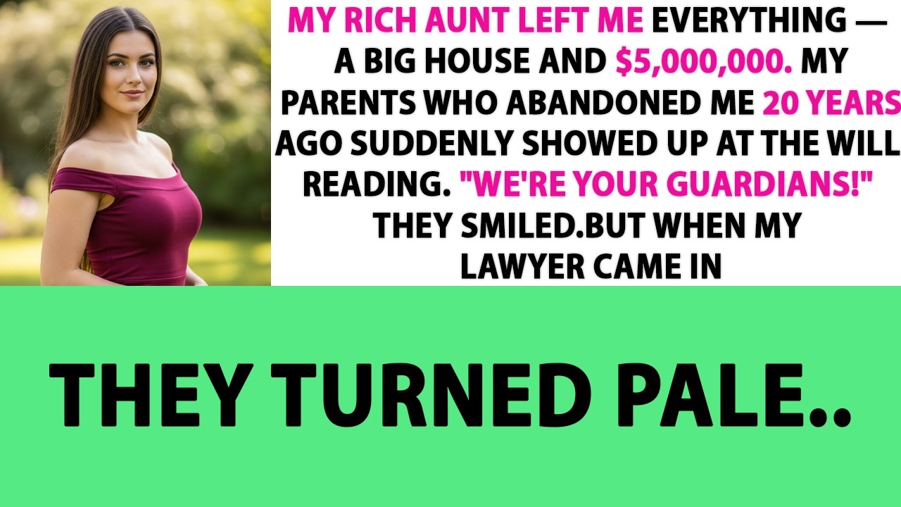 My Rich Aunt Left Me Everything. My Parents Who Abandoned Me 15 Years Ago Suddenly Showed Up..