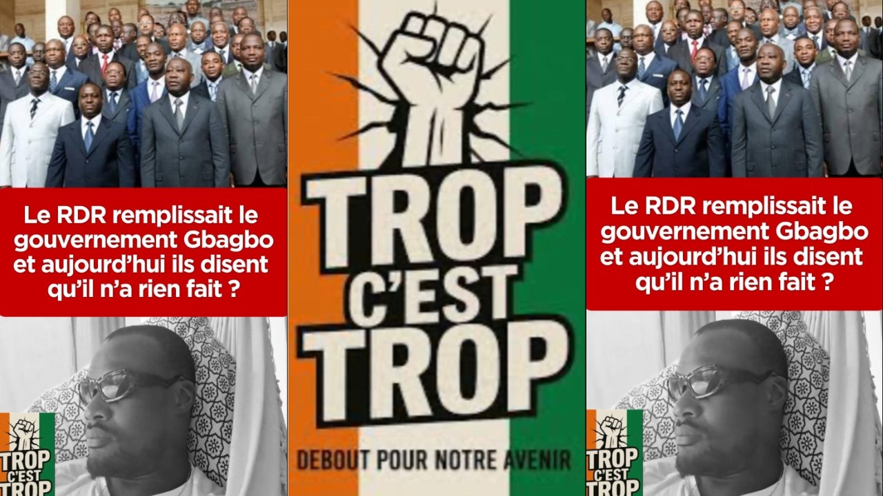 ARRÊTEZ DE MENTIR  LE RDR GOUVERNAIT AVEC GBAGBO #humor