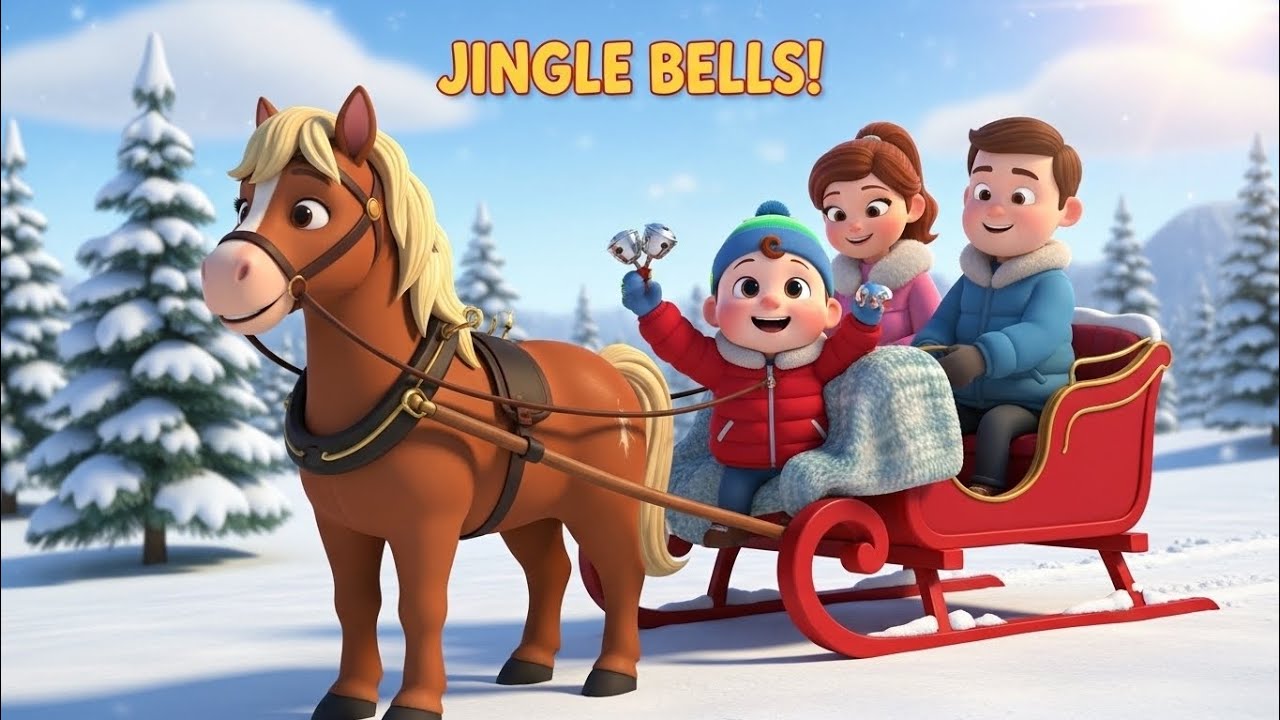 Jingle Bells ❄️ Sleigh Ride Family Song! | Christmas & Winter Nursery Rhymes for Babies #kidssongs 