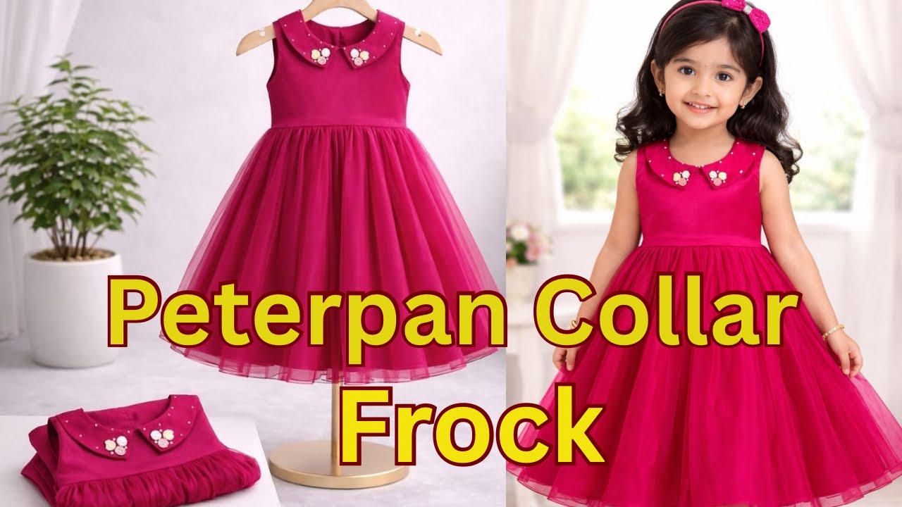 Peter Pan Collar Frock / Trendy Stylish Frock പീറ്റർ പാൻ കോളേർ സ്റ്റിച്ച് ചെയ്യാം ഈസി ആയി 
