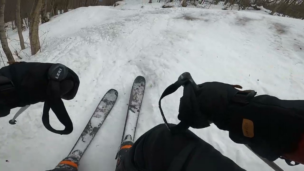 Skiing before the next snow storm.