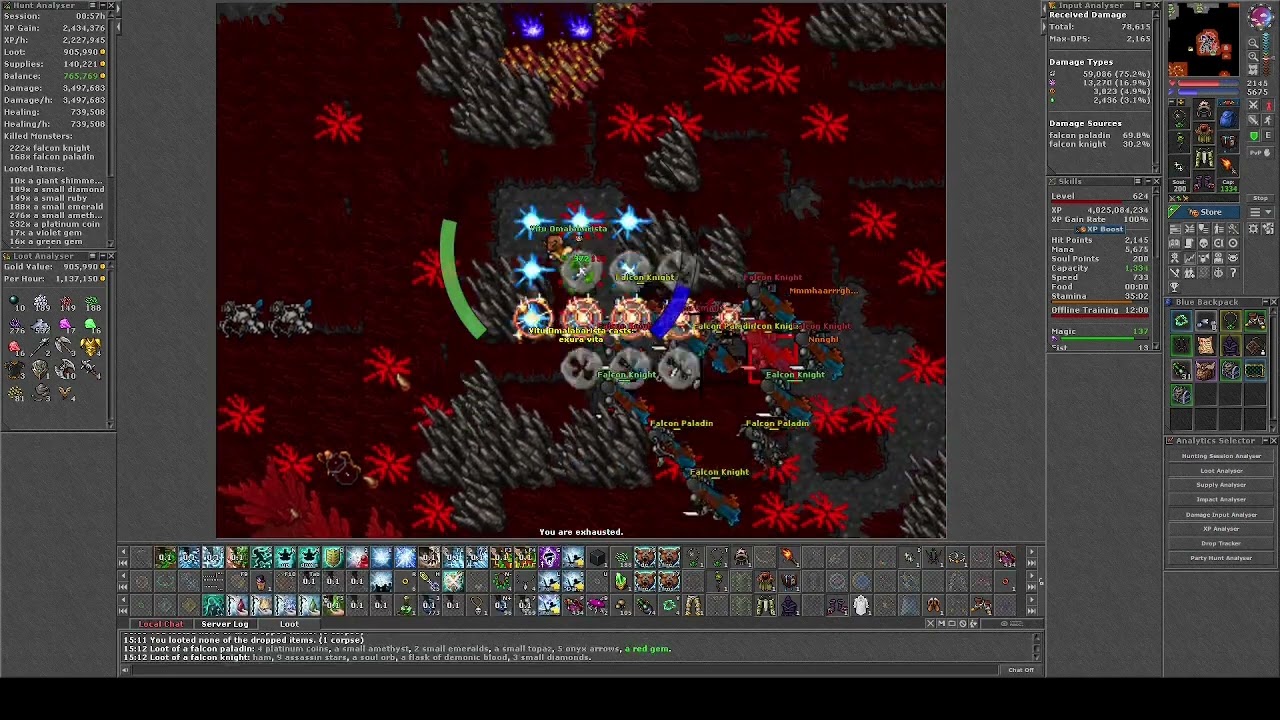 Tibia 2022 Falcon Volta completa mage 500 +Solo Full Profit