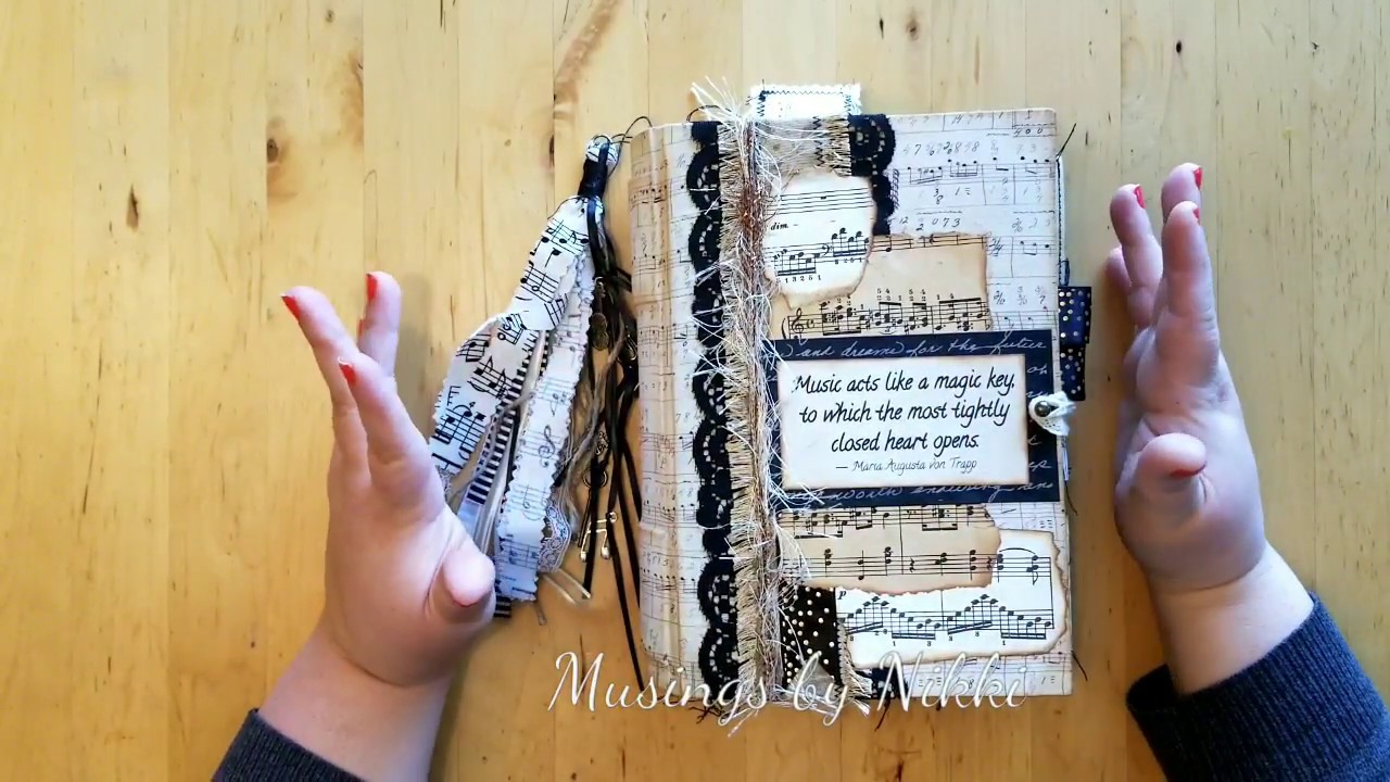 Vintage Music Themed Junk Journal Flip Through - SOLD