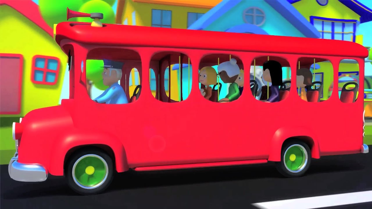 Rodas no ônibus | Rimas Infantis Colecção | 3d Cartoon para crianças | The Wheels On The Bus Song