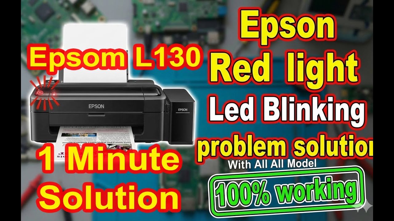 Epson L130 Red Light Problem solution 1 minute