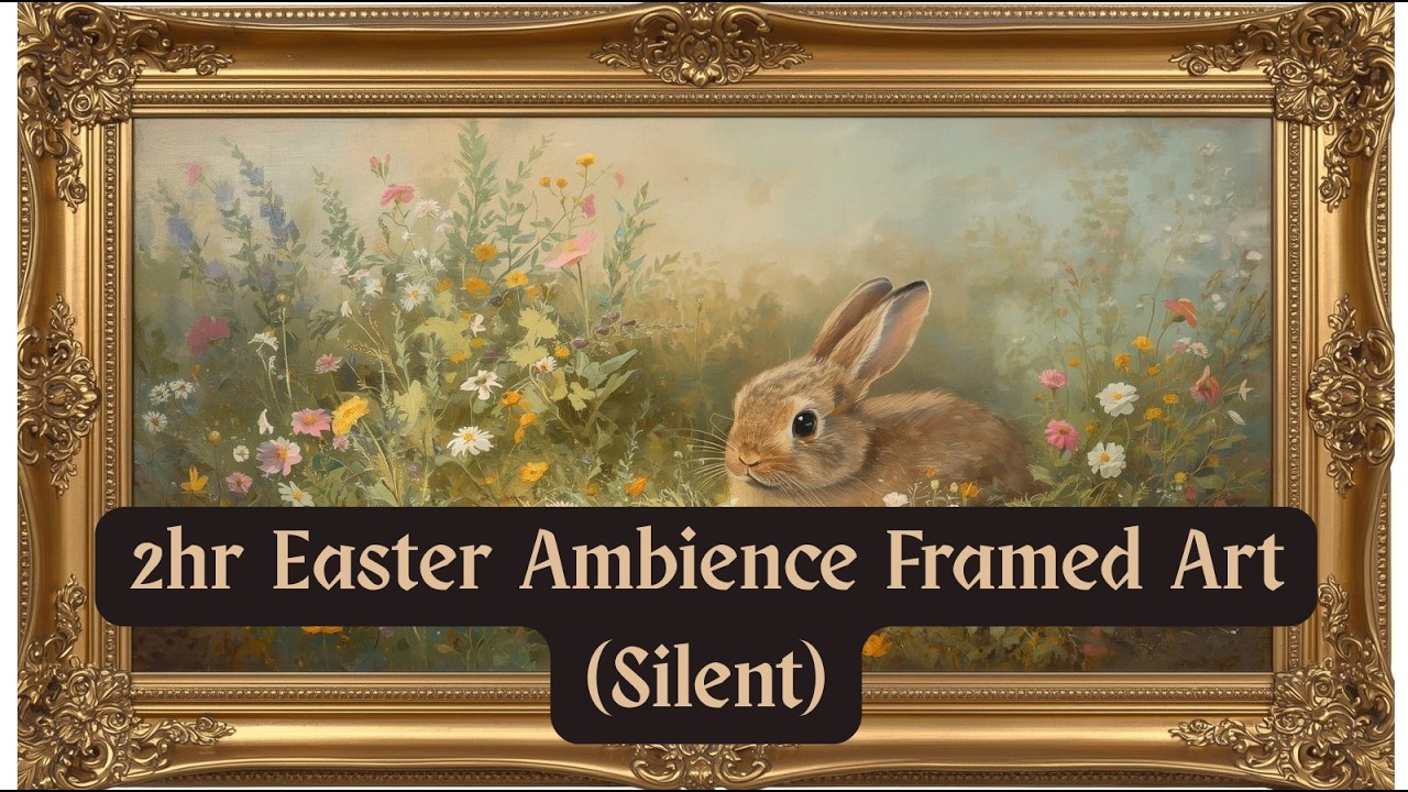 🐰 Easter Ambience | 2 Hours of Aesthetic Spring TV Frame Art 🌷 Bunnies & Baby Chicks (Silent)