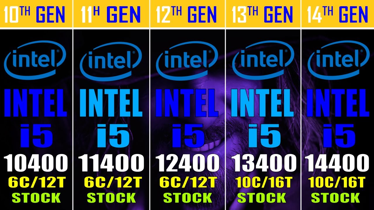INTEL i5 10400 vs INTEL i5 11400 vs INTEL i5 12400 vs INTEL i5 13400 vs INTEL i5 14400 ||