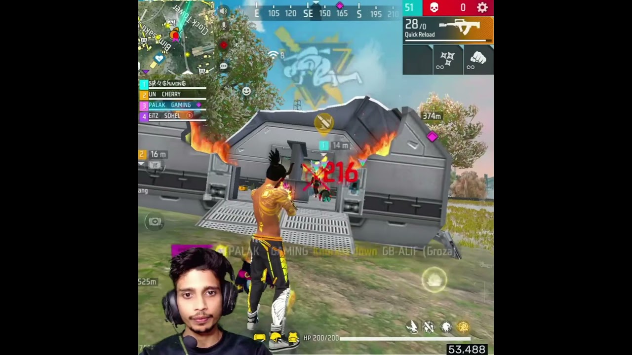 Уничтожение отряда всего за 1 секунду😱🤯 #freefire #ff #palakgaming #palakgamingyt #shorts