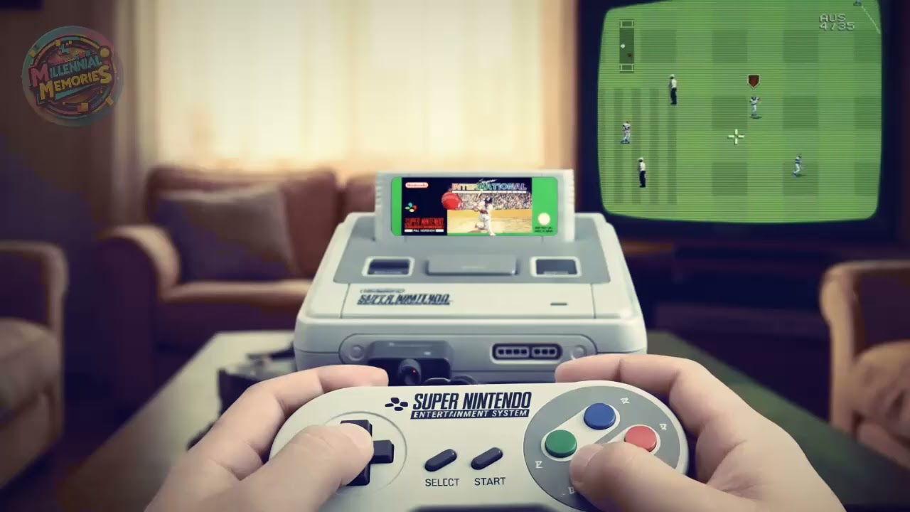 Super International Cricket on SNES in 1994 [ ASMR/Ambience ]