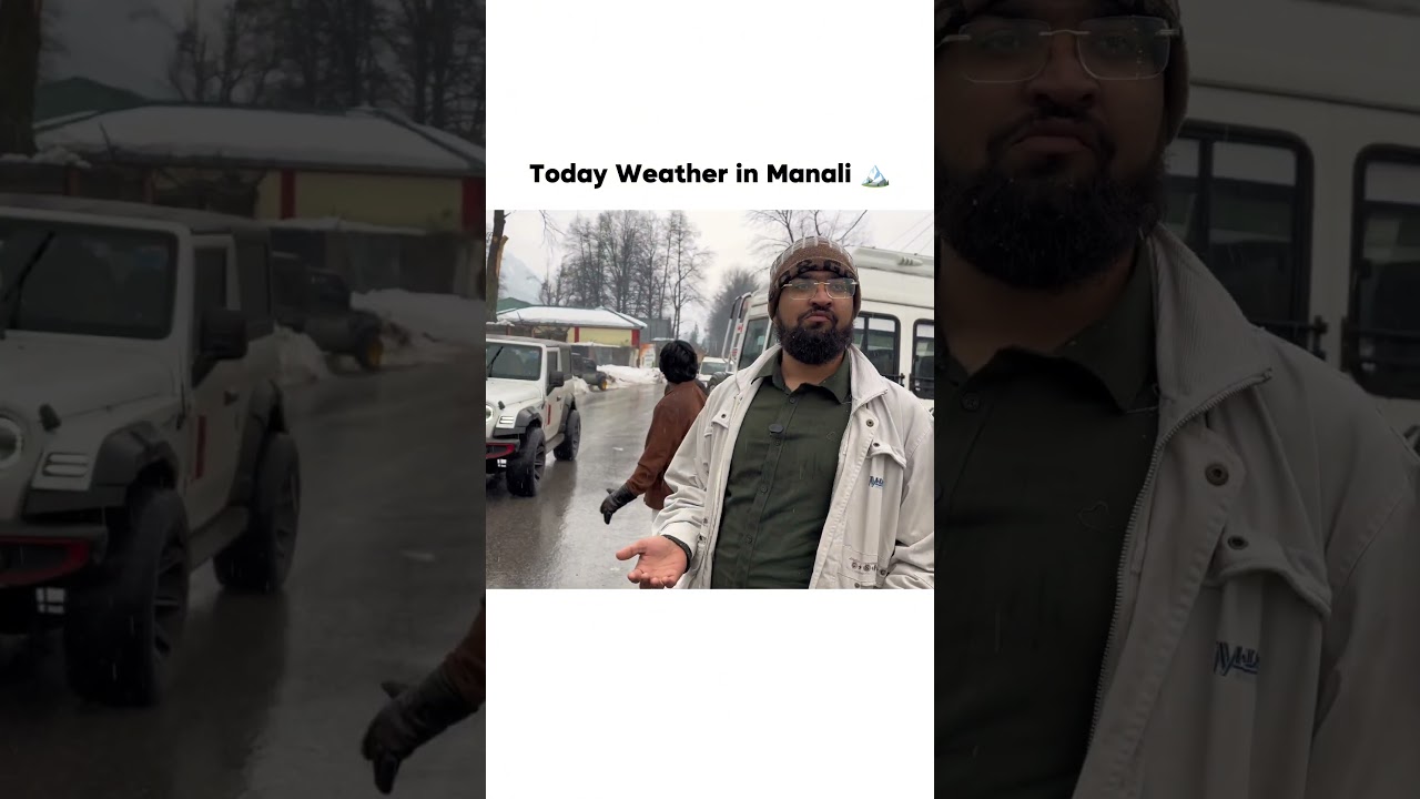 Today's Weather in Manali Was INSANE! 🌨️ #shorts #manali #trending