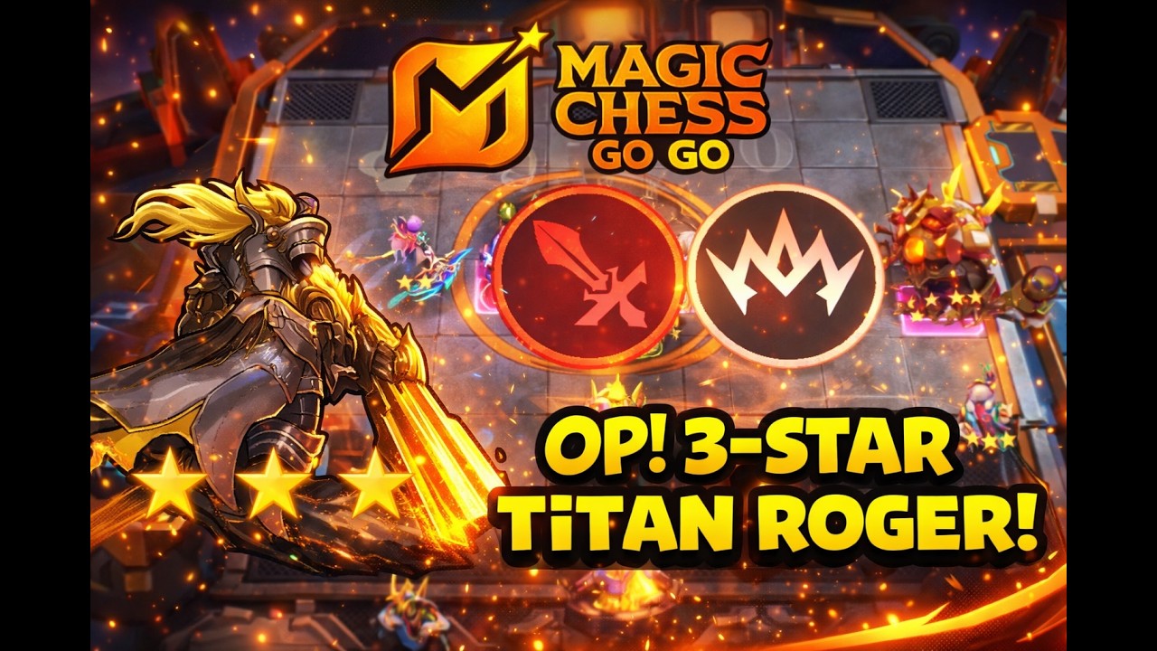 3⭐ TITAN ROGER is UNSTOPPABLE! 😱 | Commander Ling DOMINATES #magicchessgogo #mcgg