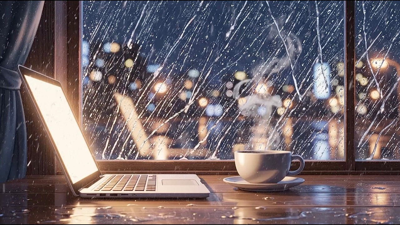 Morning Rain Café — 2 HOURS Lo Fi for Study, Journaling & Calm
