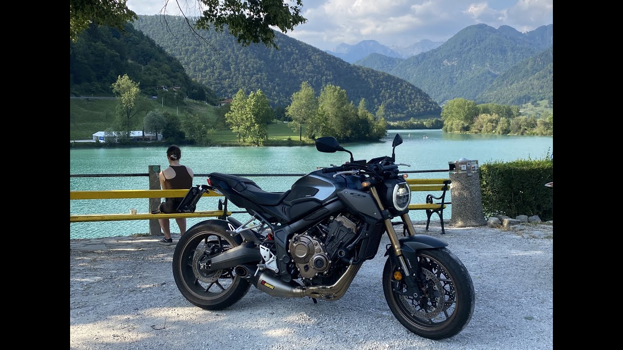 Honda CB650R with AKRAPOVIČ exhaust - CANYON ride