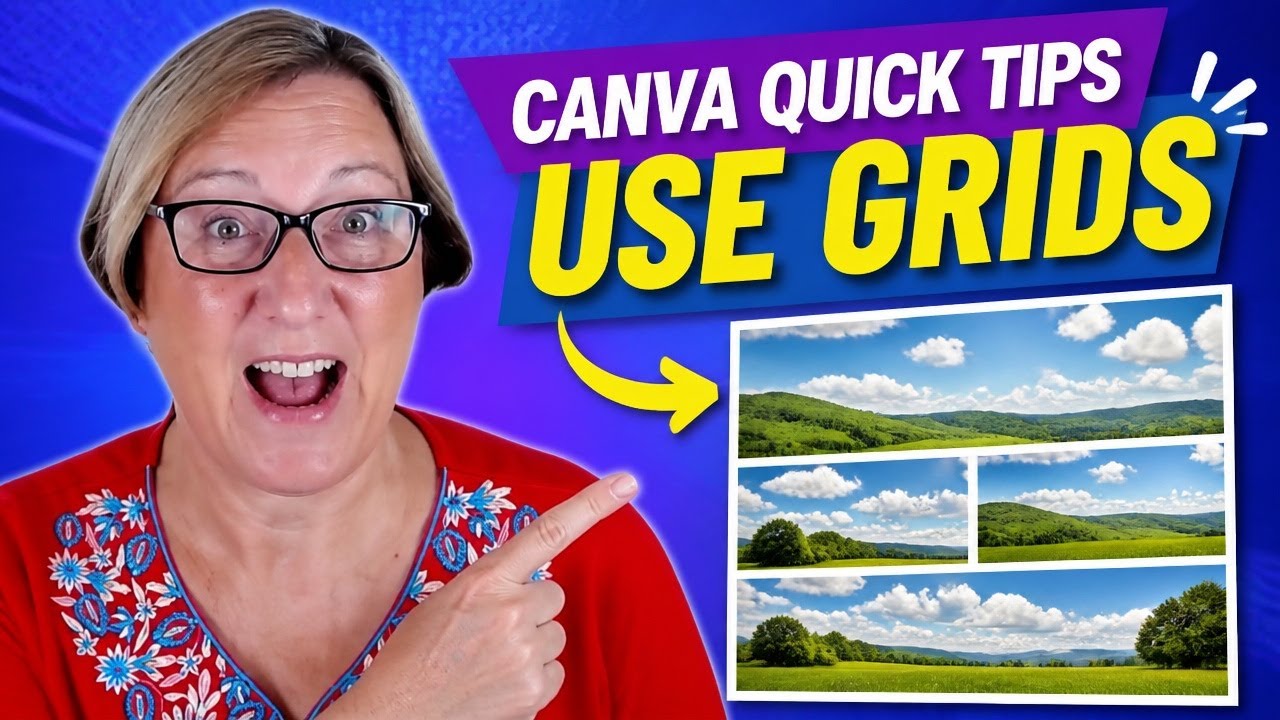 Canva Quick Tips -  How to Use Grids