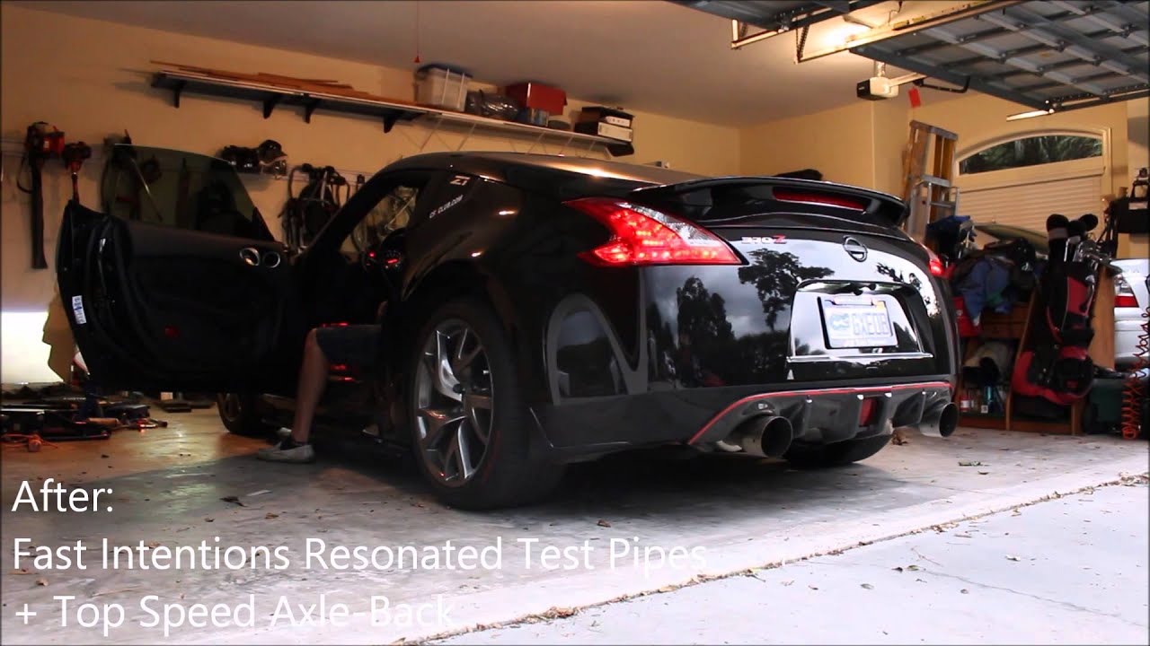 370z Top speed axleback + Fast Intentions Resonated Test Pipes