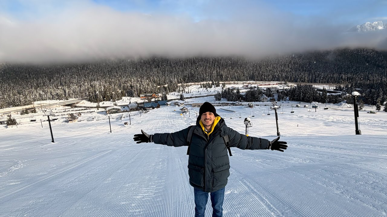 ️🏔️ الجزء الثاني | Snoqualmie Summit – ثلج، رياح، وسحاب! 🇺🇸