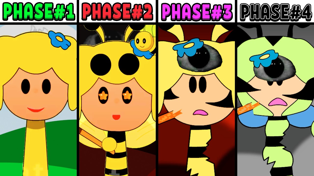 All Phases in New Incredibox Sprunki Oc of Bea: From Phase 1 to Phase 4