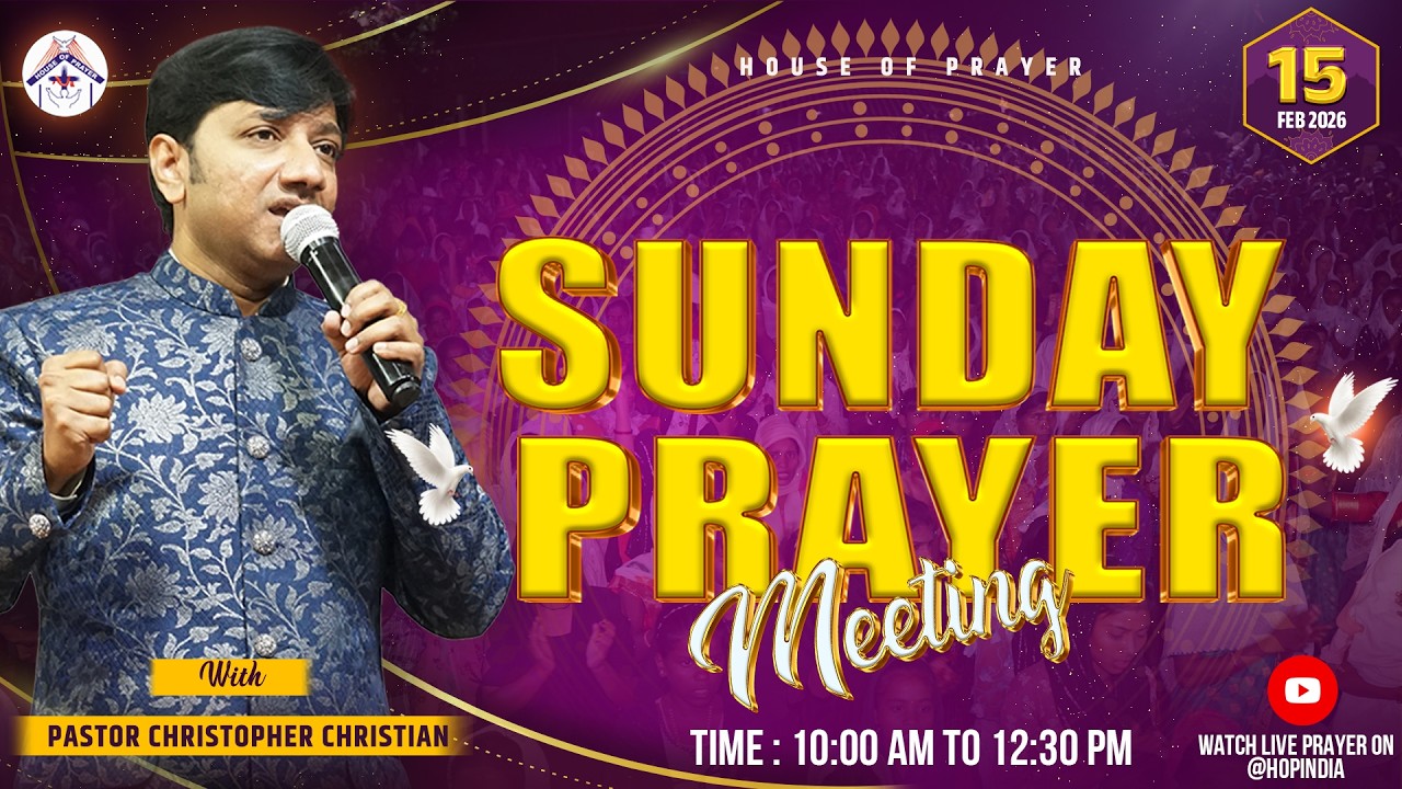 SUNDAY ONLINE PRAYER MEETING || 15-02-2026 || LIVE STREAM || @HopIndia