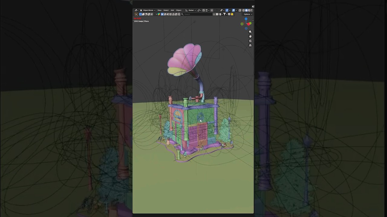 Хаос, чтобы успокоиться #blender3d #3danimation #b3d
