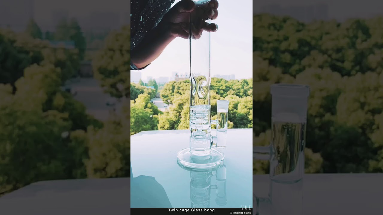 new twin cage big bong  water pipe