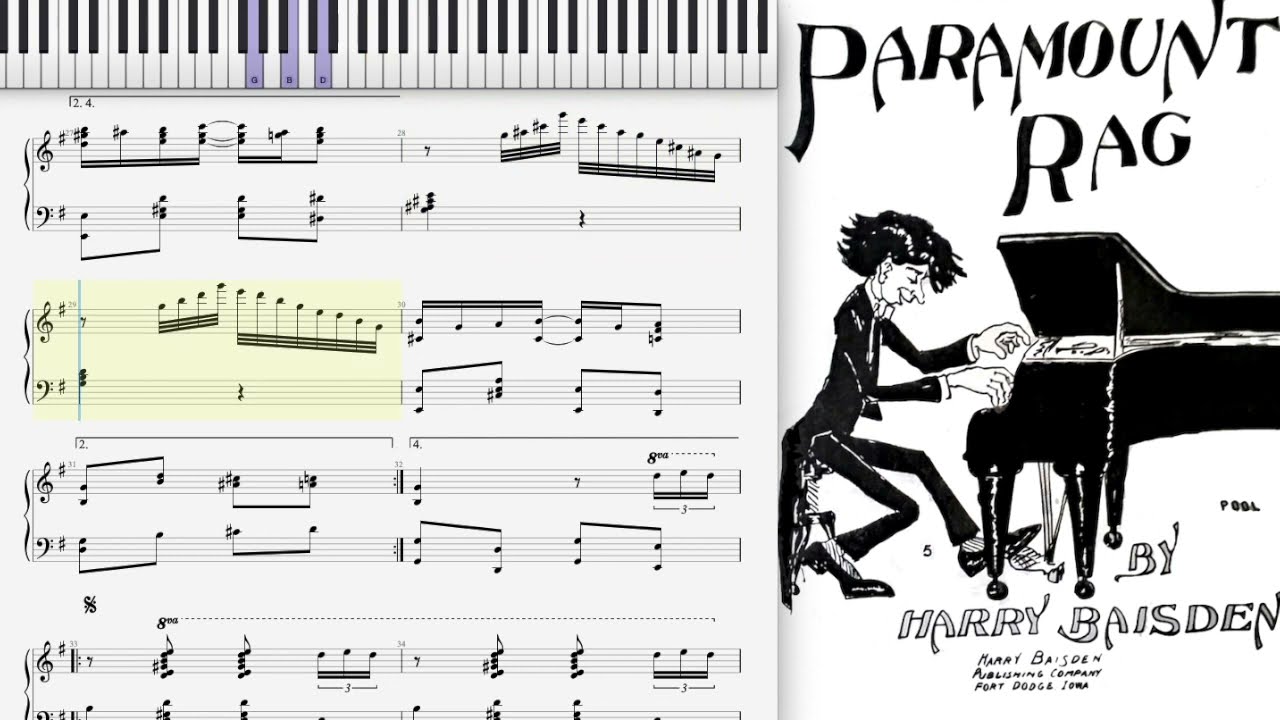 Paramount Rag by Harry Baisden (1915, Ragtime piano)