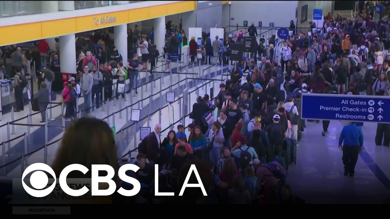Holiday travel rush hits LA highways and airports