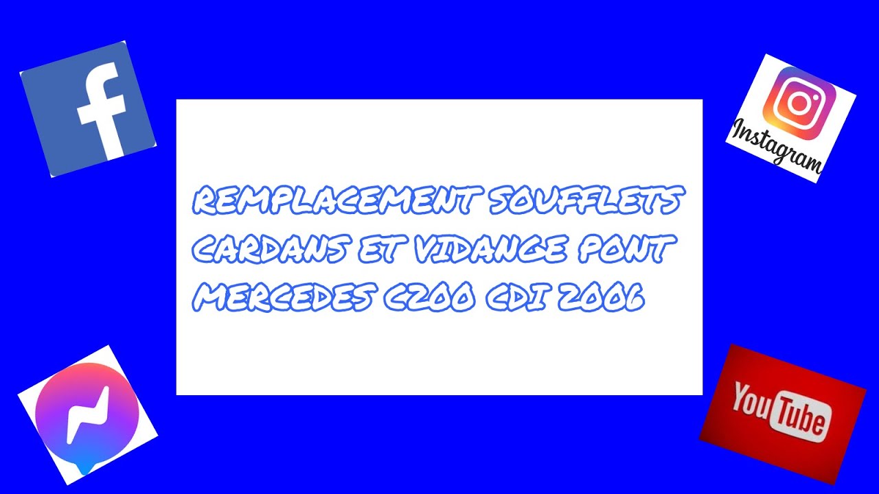 Remplacement des soufflets cardans et vidange de pont Mercedes C200 CDI 2006