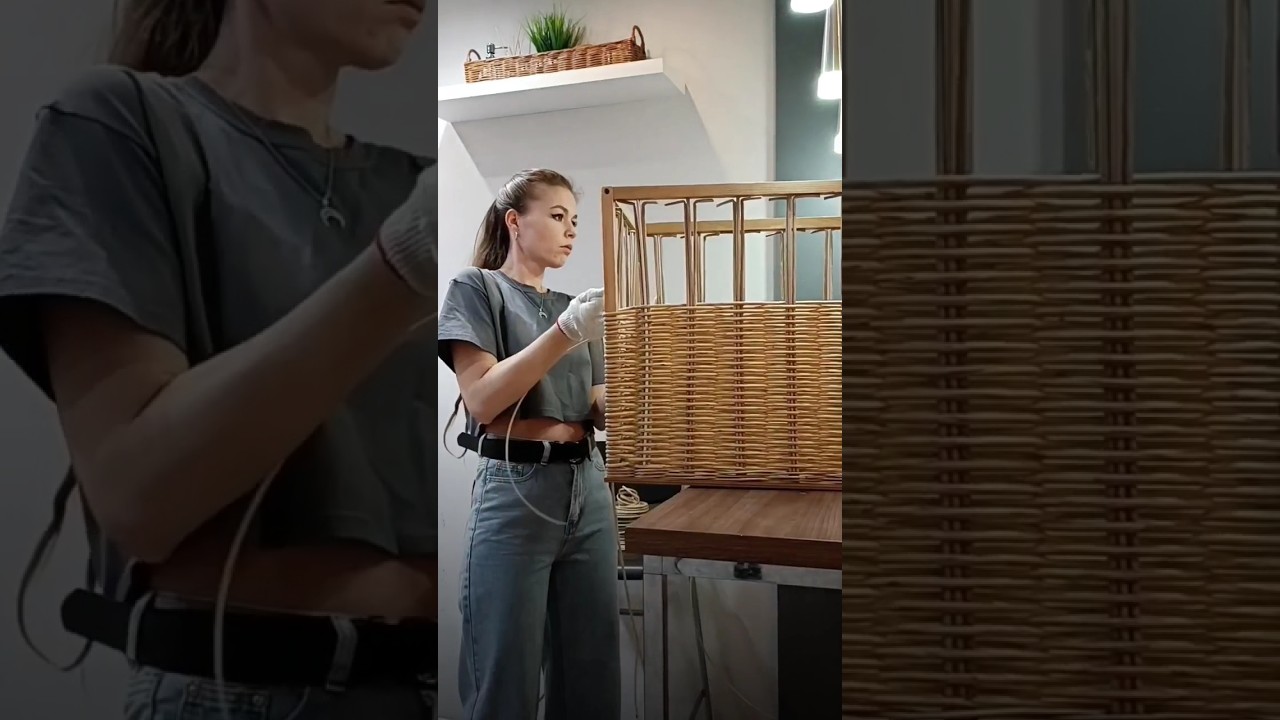 Плетёный сундук из ротанга Корзина для хранения подушек пледов в спальне у кровати Короб на колёсах