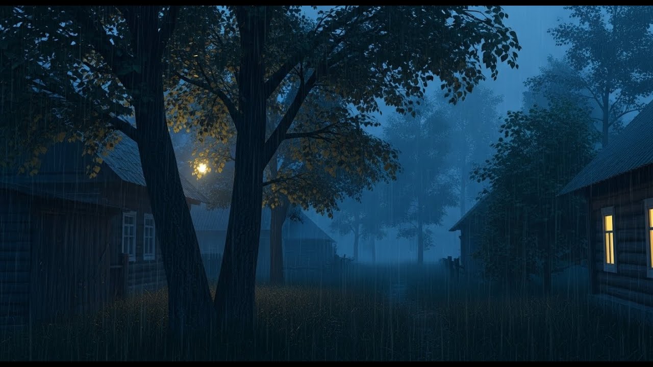 Soft Rainstorm Over Mountain Forest Roof for Deep Sleep and Calm Mind