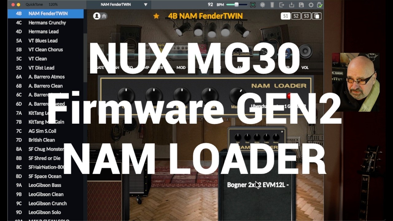 NUX MG30 Aggiornamento Firmware GEN2 e NAM LOADER