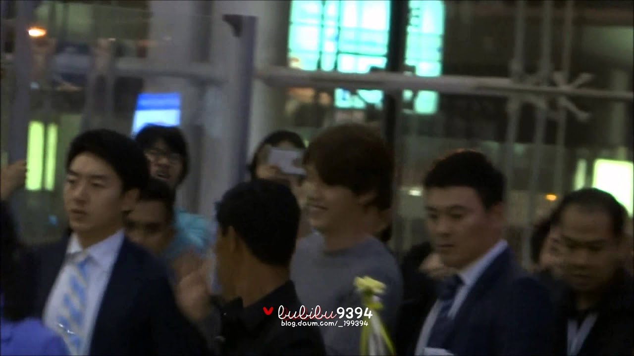 140406 - KIM WOOBIN (김우빈) At Suvarnabhumi Airport | Back to KOREA